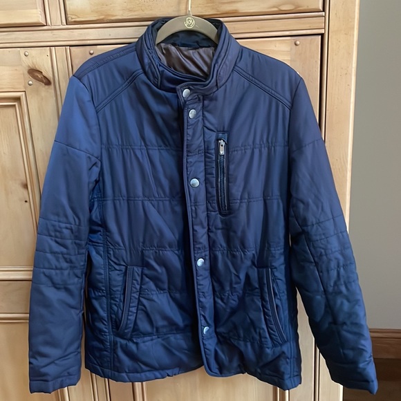 White Stone Jacket Navy Blue Medium Fully Lined Pockets - Picture 8 of 16